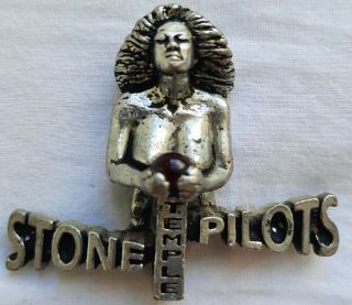 Stone Temple Pilots 1993 Official Metal Badge Grunge Rock Core Vintage Pin