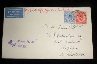 Imperial Airways Air Mail Cover Uganda To South Africa