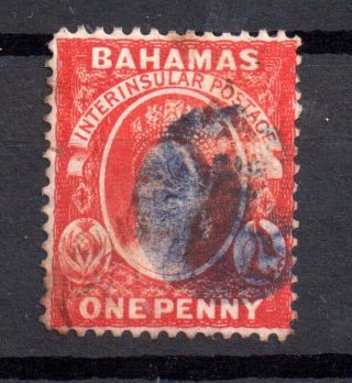 Bahamas 1882 1d Scarlet - Vermillion Fine Perf 14 Sg33 Ws16606
