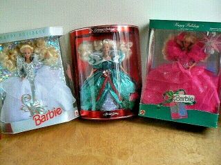 3 Vintage Barbie Dolls.  