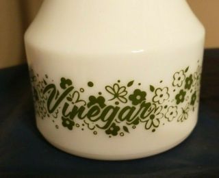 RARE Vintage GEMCO Oil & Vinegar Cruet Crazy Daisy/Spring Blossom Corelle 3