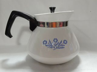 Vintage Corning Ware Cornflower Blue 6 - Cup Tea Pot Kettle J39