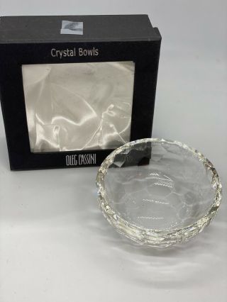 Oleg Cassini Crystal Bowl Signed