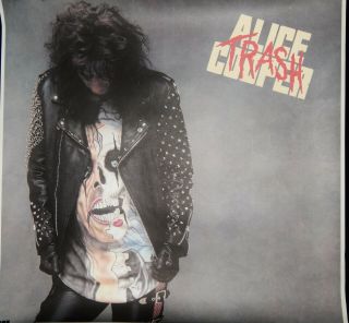 Vintage Poster,  Rare Official Alice Cooper Promo Poster,  1989,  Trash,  Store Advert