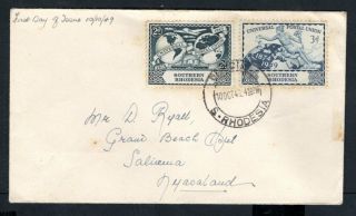 Southern Rhodesia - 1949 Upu Part Set First Day Cover To Nyasaland