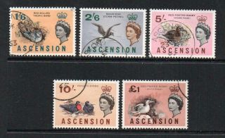 Ascension 1963 Sg79 - 83 Qeii Definitives