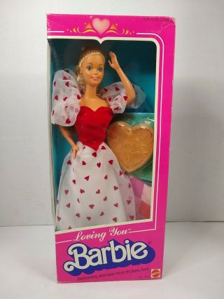 Vintage Loving You Barbie Doll 1983 Mattel 7072 Nrfb Stationary,  Stamper,  Nib
