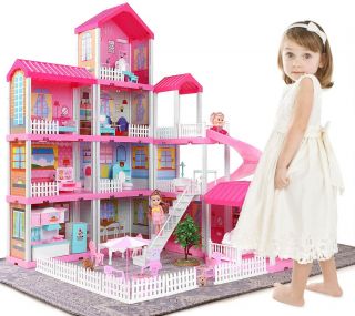 Barbie Doll House Dream Furniture Girls Playhouse Townhouse Fun Play Toys Dolls