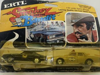 Vintage Ertl 1980 Smokey And The Bandit Trans Am & Sheriff Blister Pack 1790