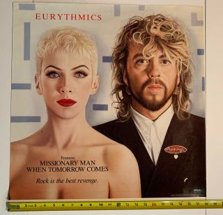 Eurythmics Annie Lennox Revenge 1986 Promo Poster (22” X 22”) Vintage
