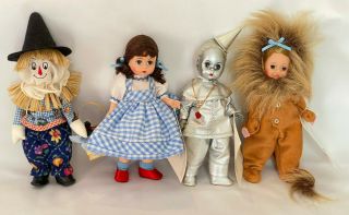 Set 4 Box Madame Alexander Wizard Of Oz 8 " Dolls Dorothy Scarecrow Tin Man Lion