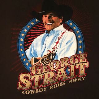 George Strait The Cowboy Rides Away Tour 2013 Concert Brown T Shirt Size Xl