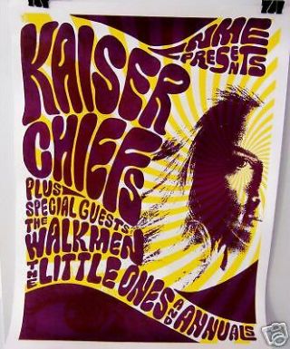 Kaiser Chiefs W/ The Walkmen Tour Poster - Vg,