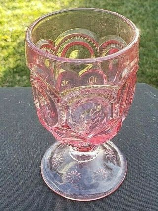 Pink Lg Wright Moon And Stars Water Goblet 5¾ " X 3¼ "