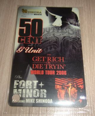 50 Cent Fort Minor Mike Shinoda Live Bangkok 2006 Thailand Concert Ticket Card