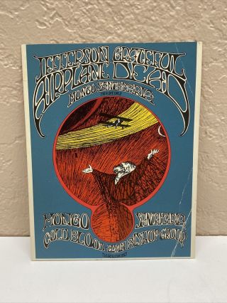Grateful Dead Jefferson Airplane Fillmore Concert Postcard Randy Tuten 69