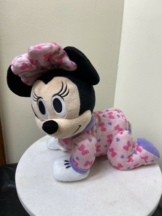 Fisher Price Disney Baby Minnie Mouse Touch N Crawl Plush Toy Crawling Sing/talk