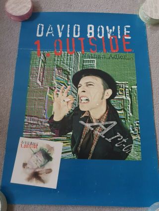 David Bowie 1.  Outside Rare Promotional Shop Display Poster