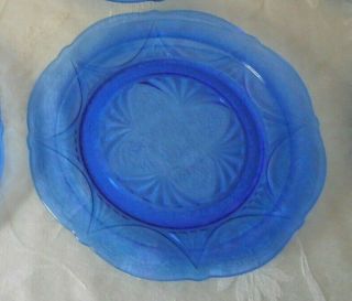 1 Hazel Atlas Royal Lace Cobalt Blue Dinner Plate (s) 9 7/8 " - 12 Available
