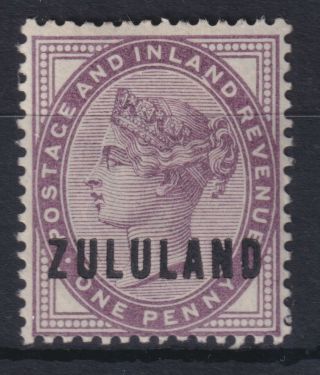 1888 Zululand Overprint On Gb Qv 1d Deep Purple; Mm; Sg 2; Cat £28