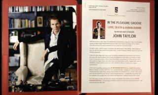 Duran Duran John Taylor Press Kit “in The Pleasure Groove “dutton Publishing