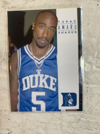 Custom Tupac Shakur 2pac Duke Jersey Basketball Trading Card Limited Edition