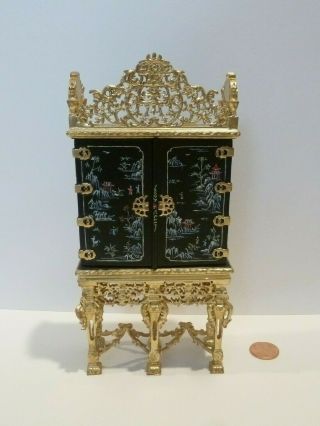 Bespaq Dollhouse Miniature Exquisite Grand Estate Cabinet 6000bkg Hand Painted