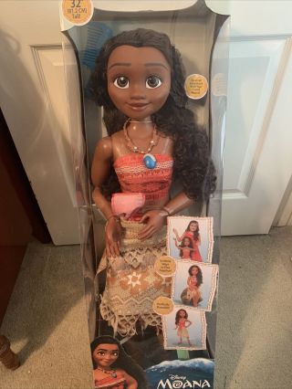 Disney Princess My Size Moana 32 " Life Size Barbie Type Doll 2018 Exclusive