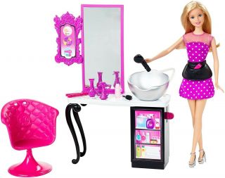 2014 Mattel® Cmm55 Barbie® Style Salon™ Doll Nib Rare