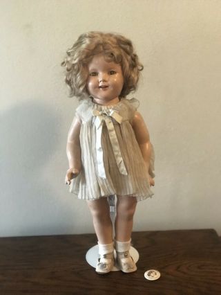 Vintage Ideal Composition Shirley Temple 18 " Doll With Open/close Eyes