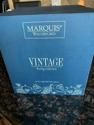 Marquis By Waterford “vintage” Wine Glasses,  Light Red