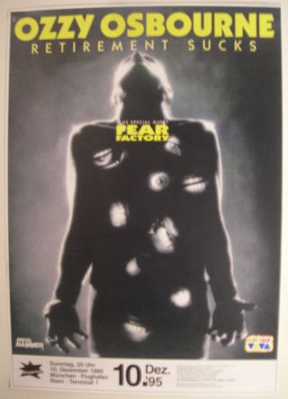 Ozzy Osbourne Concert Tour Poster 1995