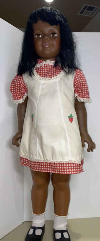 1981 Ideal 35 " Patti Play Pal Doll,  African American,  Black Hair,  Orig.  Clothes
