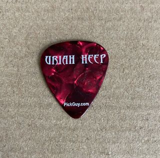 Uriah Heep - Mick Box Signature Tour Issued Guitar Pick Red Marble