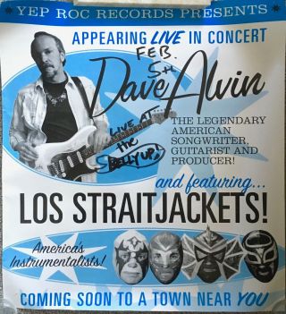 Dave Alvin Los Straitjackets Yep Roc Concert Poster