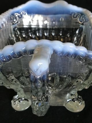 EAPG Creamer Northwood Alaska,  Lion Leg/Foot/Claw White Opalescent Glass 1897 3