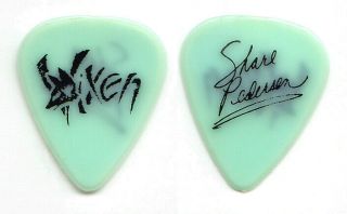 Vintage Vixen Share Pedersen Signature Green Guitar Pick - 1989 Tour