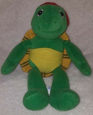 Vintage 1986 Talking Franklin The Turtle 14” Plush Stuffed Animal Toy.  A8