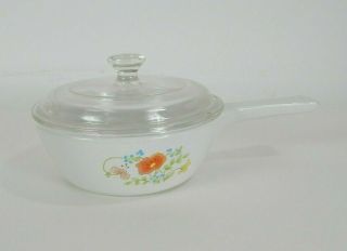Vintage Corning Ware Saucepan With Lid P 81 B Size 1 Pint Wildflower Pattern