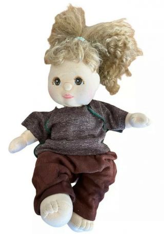 My Child Doll Vintage Mattel 1985 Brown Eyes,  Blonde Curly Hair Clothes