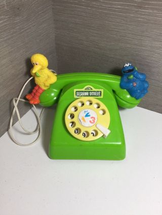 Jim Hensons Vintage Ideal Sesame Street Big Bird & Cookie Monster Phone Toy