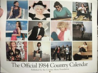 Emmylou Harris Oak Ridge Boys 1984 Country Calendar Barbara Mandrell Dolly Gayle