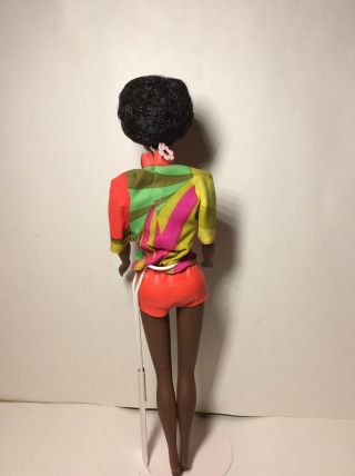 VINTAGE BARBIE HTF TALKING BLACK HAIRED CHRISTIE IN OUTFIT,  MUTE 2