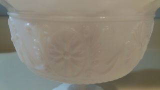 White Milk Glass Pedistal Bowl Dish 2