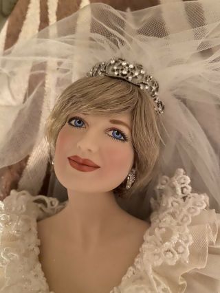 Franklin Princess Diana Doll Wedding/bride Doll Porcelain