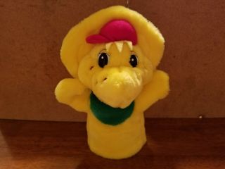 Bj Dino Barney & Friends Hand Puppet Plush Stuffed Golden Bear Lyons 9 "