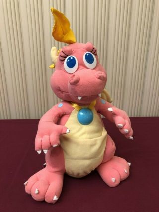 Vintage Dragon Tales Pink Cassie Dragon Plush Stuffed Animal Toy 10 "