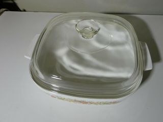 CORNING SPICE OF LIFE 2.  5 QUART SQUARE CASSEROLE A - 10 - B WITH DOMED LID 2