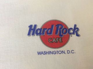 Hard Rock Cafe VTG 90s Washington DC Graphic T Shirt White Heavy Tee XL 3