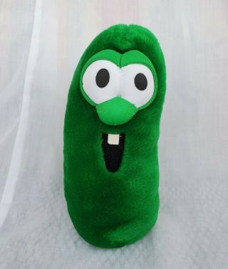 Larry The Cucumber Plush Veggie Tales Big Ideas Cartoon 8” Stuffed Toy Green 5a